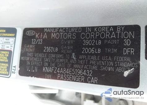 2014 Kia Forte Ex from USA, damaged, VIN KNAFZ4A84E5196432